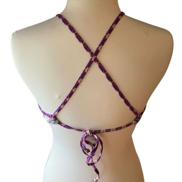 Nannette Lepore Bollywood Stargazer Halter Top, Swim Bikini Halter 2 Piece - Picture 3 of 14